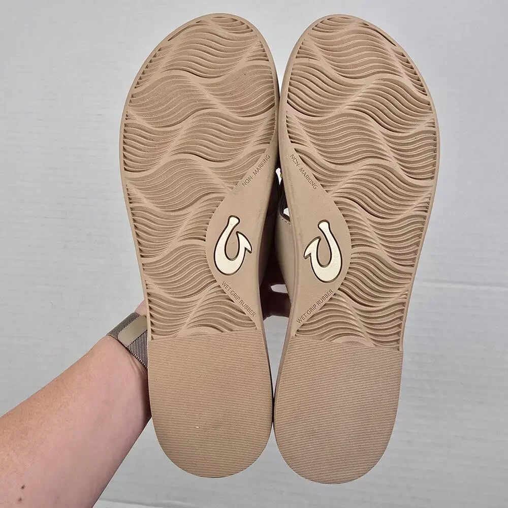 Olukai La‘i Slide Women’s Size 11 Slide Sandals Taupe Water Friendly Lai